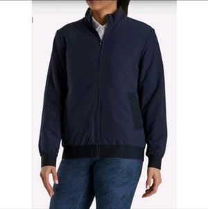 Footjoy FJ Womens Insulated Bomber Jacket Full Zip Golf Navy Blue M